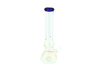 Blue Rim Clear beaker Base Glass Water Pipe (13218)