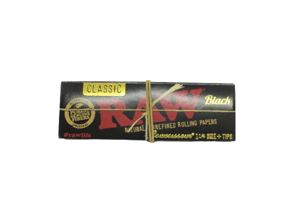 Raw Classic Black Connoisseur 1 ¼ + Tips